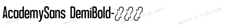 AcademySans DemiBold字体转换